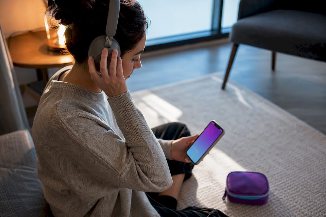 Listener beginning a grief playlist session