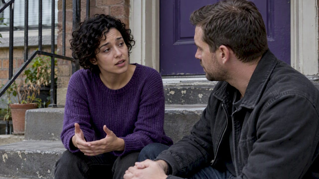 Partners talking quietly after an argument